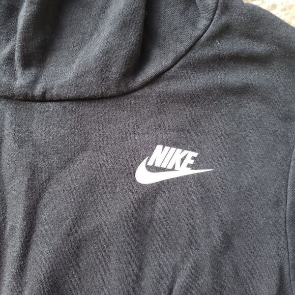 Nike Black Funnel Neck Athletic Sportswear Pullover Hoodie Size Small - Picture 5 of 9
